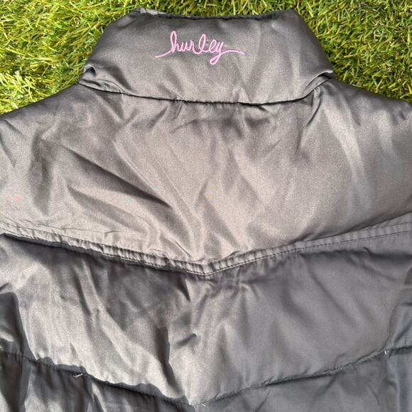 Hurley Vintage Y2K Retro Puffer Down Filled Snowboard Ski Insulated Vest S/M - Picture 12 of 13